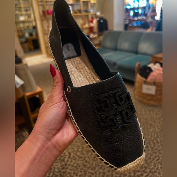 Tory Burch Black Espadrille Flats